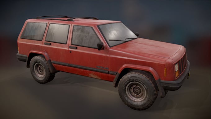 Gig Preview - Mod truck for game with blender, 3d suv ue5 car game, realistic car animation