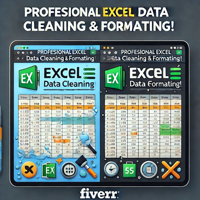 Gig Preview - Ms excel data cleaning and formatting,merging,etc