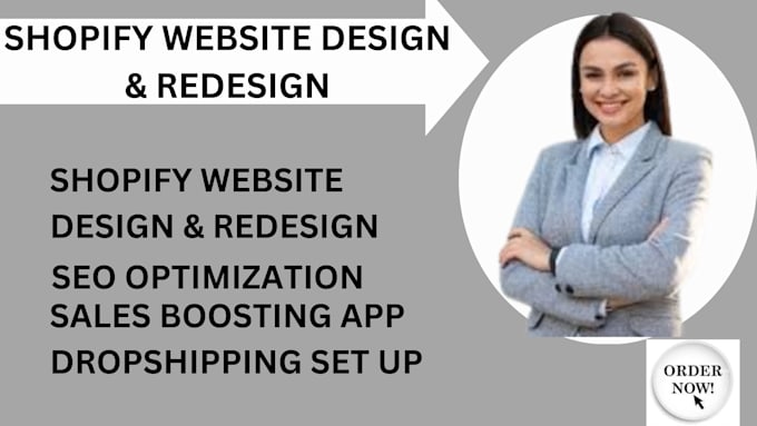 Gig Preview - Do shopify website design, create shopify store, or shopify dropshipping store