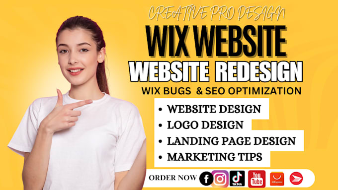 Gig Preview - Create wix website,wix site redesign,wix landing page,wix site development