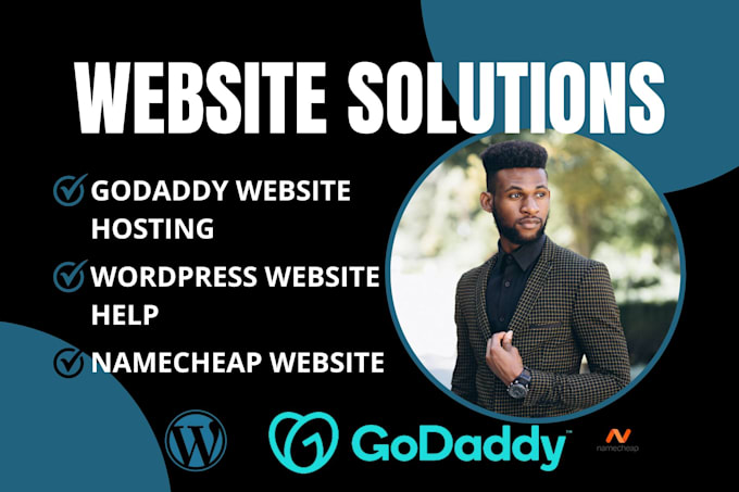 Gig Preview - Namecheap wordpress website web hosting godaddy wordpress