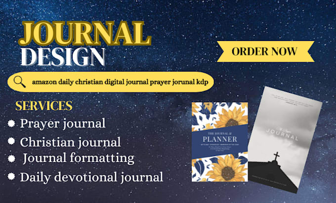 Gig Preview - Design format amazon daily christian digital prayer journal  kdp