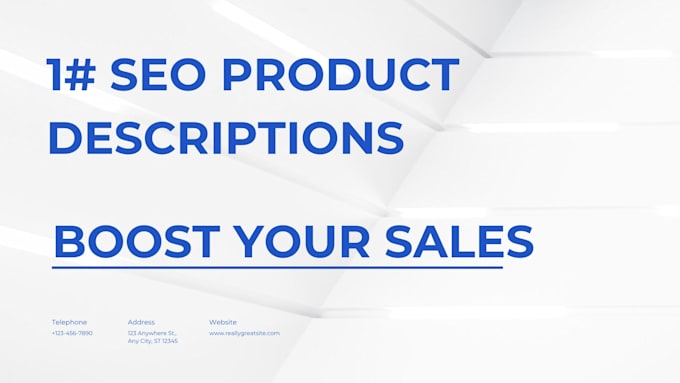 Gig Preview - Write SEO optimised product descriptions to boost sales