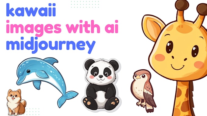 Gig Preview - Create kawaii images with midjourney