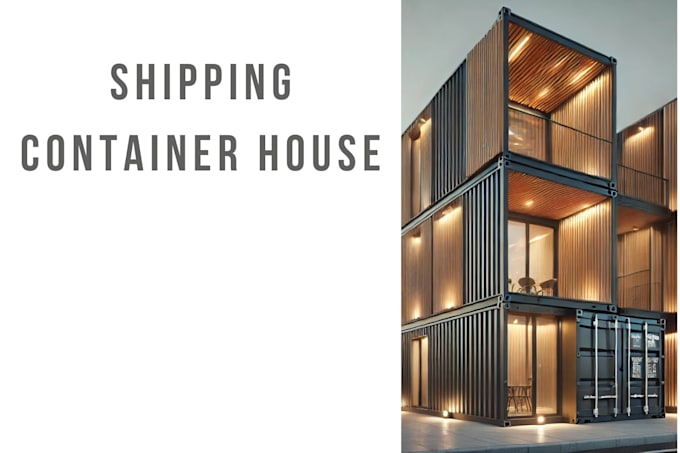 Gig Preview - Design a modern container home with floor plans and elevations