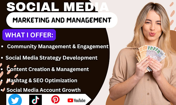 Gig Preview - Be your dedicated social media marketing manager and content creator,