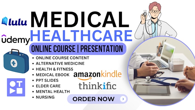 Gig Preview - Do online course content medical ebook health and fitness tella course ppt slide