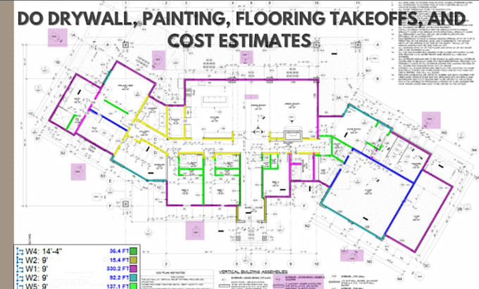 Gig Preview - Do drywall material takeoff, cost estimation of construction projects,  pe stamp