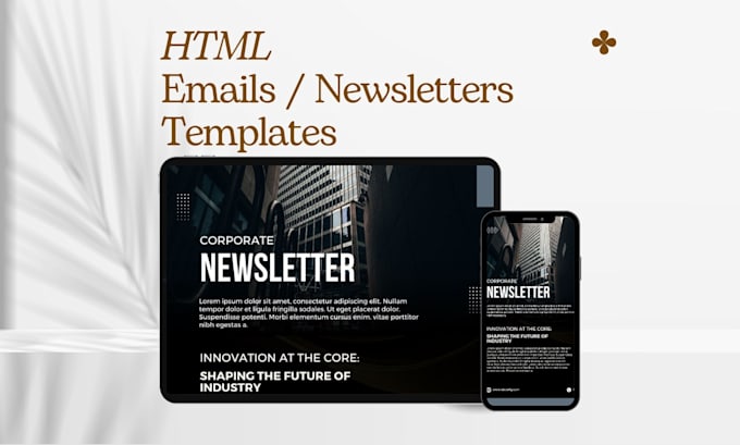 Gig Preview - Design custom responsive HTML email template, newsletter