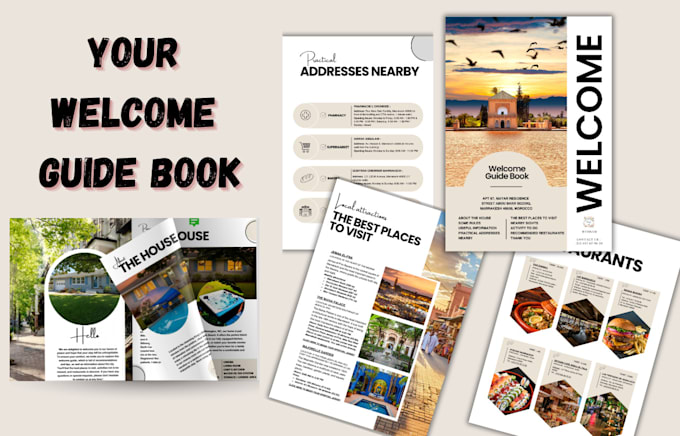 Gig Preview - Make a custom welcome book for your airbnb guests