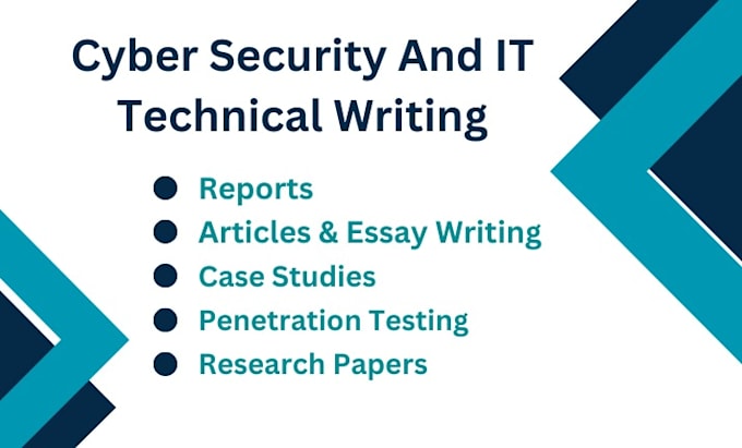 Gig Preview - Do cyber security tasks, research, projects, and essay writing