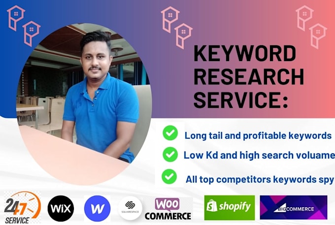 Gig Preview - Do SEO keyword research for wordpress,shopify,bigcommerce,wix websites