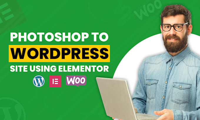 Gig Preview - Convert photoshop to wordpress site using elementor plugin