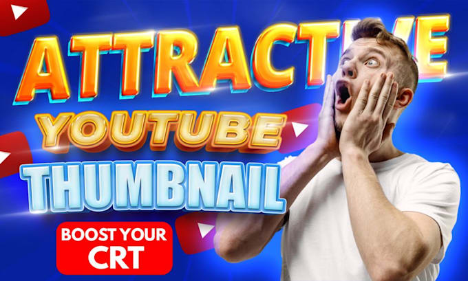 Gig Preview - Design attractive clickbait amazing youtube thumbnail in 3hr