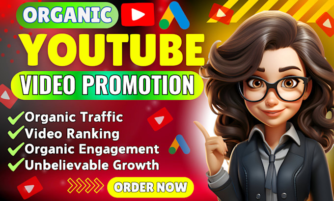 Gig Preview - Do organic youtube video promotion and channel growth with google ads