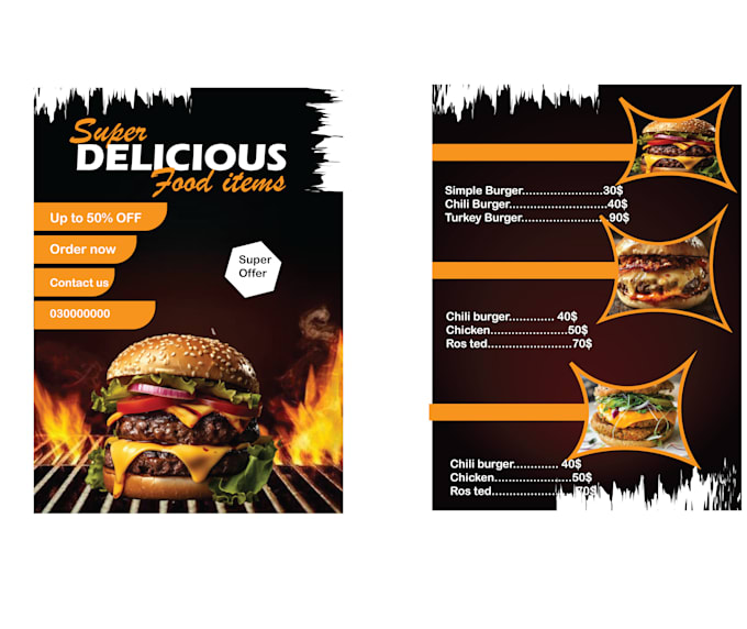 Gig Preview - Create professional restaurant menu card design to elevate your brand