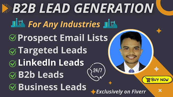 Gig Preview - Do targeted b2b leads, linkedin leads, prospect email lists, for any industry