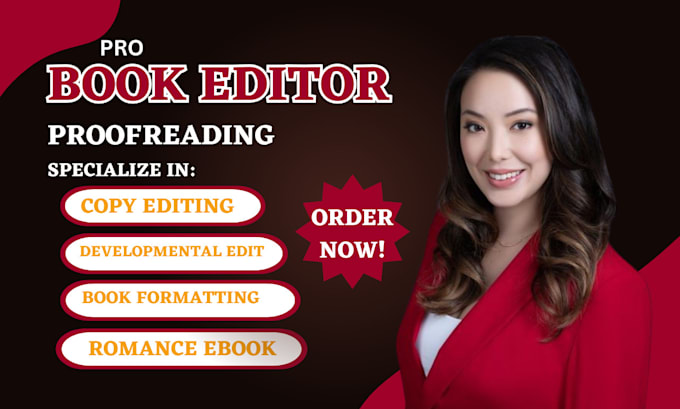 Gig Preview - Proofread, copy, and developmental edit, book editing erotic story, romance book