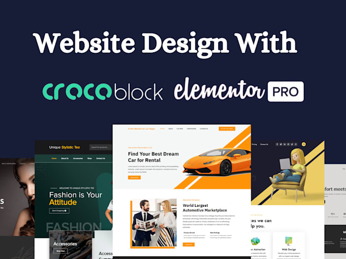 Gig Preview - Build dynamic wordpress website by crocoblock, elementor, jet engine