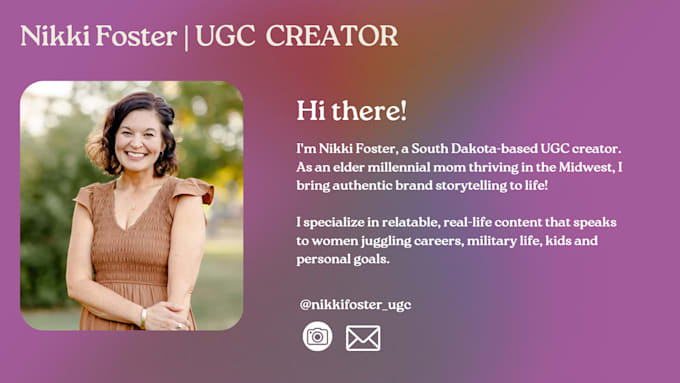 Gig Preview - Create ugc content for the over 40 audience