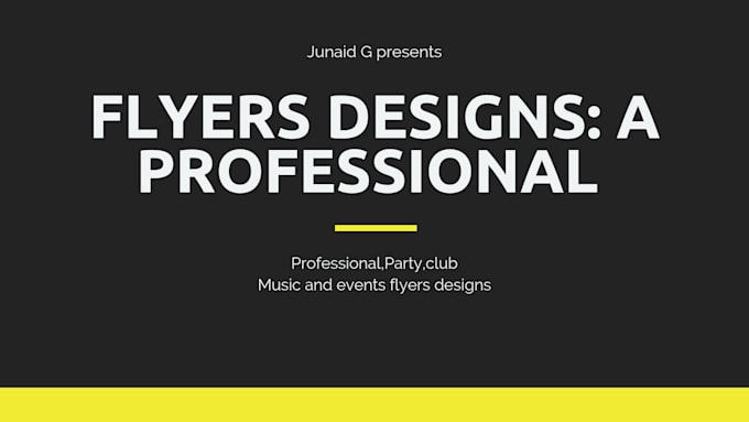 Gig Preview - Creat professional music and events flyers for you