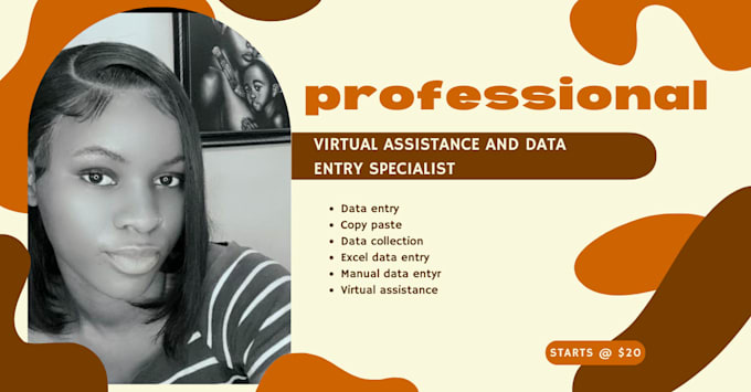 Gig Preview - Be your virtual assistant and data entry specialist