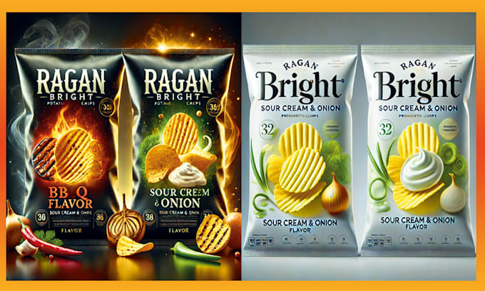 Gig Preview - Create potato chips, snacks, chili, product label design