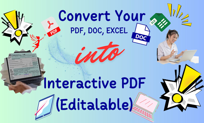 Gig Preview - Create a fillable PDF form excel word or PDF