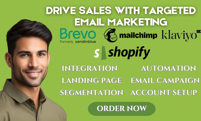 Gig Preview - Setup brevo mailchimp klaviyo shopify automation integration campaign