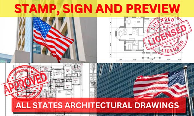 Bestseller - do architectural stamp, mep stamp, pe stamp, and seal for USA city permit