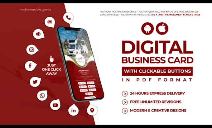 Gig Preview - Create a mobile digital business card within 24 hours