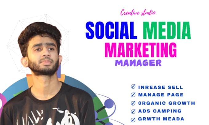 Gig Preview - Do organic grow social media marketing manager and ads campaign