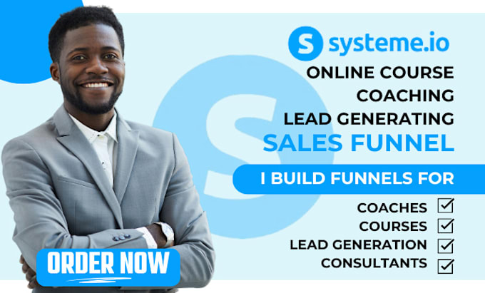 Gig Preview - Do systeme io landing page systeme io sales funnel sales page systeme io systeme