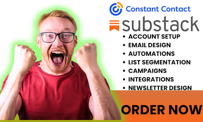 Bestseller - setup your substack account substack newsletter design and constant contact