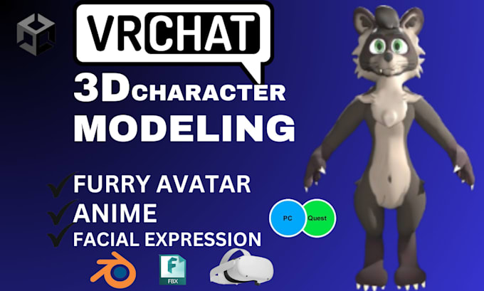 Bestseller - do 3d model rigging vrchat 3d character modeling anime 3d model