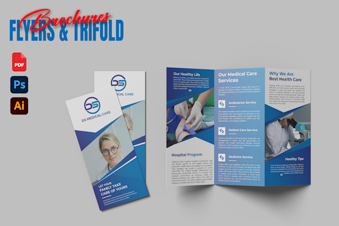 Gig Preview - Design eye catching medical, clinical, home care, healthcare brochure or flyers