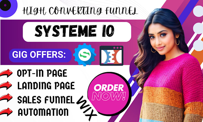 Gig Preview - Create systeme io website systeme io affiliate marketing systeme io sales funnel