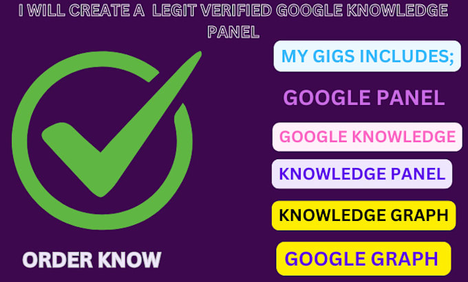 Gig Preview - Create a verified, standard google knowledge panel