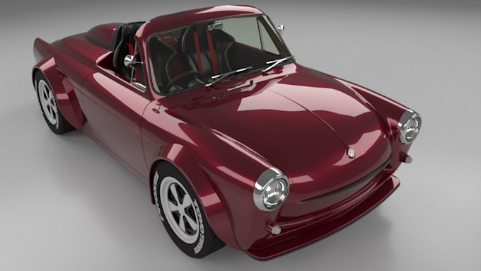 Gig Preview - Craft 3d roofless car,towtruck,pickup car,fix 3d cad file,showroom rendering,rig