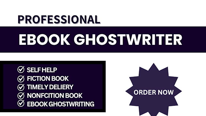 Gig Preview - Be your self help ebook ghostwriter, memoir, fiction and nonfiction ghostwriter