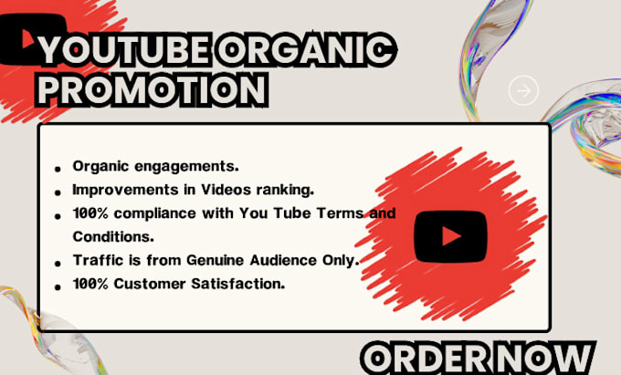 Gig Preview - Do super organic youtube video promotion