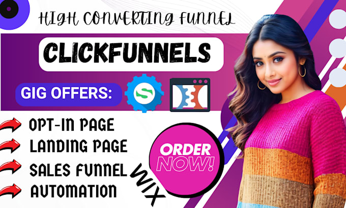 Gig Preview - Create clickfunnels website clickfunnels sales funnel click funnels landing page