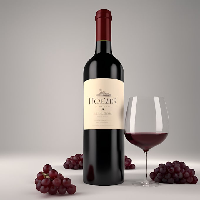 Gig Preview - 3d wine 3d wine animation 3d bottle design 3d wine model 3d wine product advert