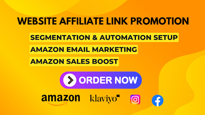 Gig Preview - Web site affiliate link promotion, amazon email marketing, link promotion