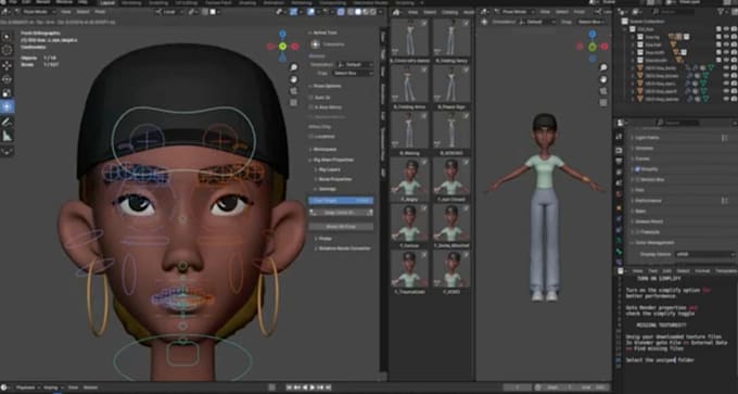 Gig Preview - 3d manual rig, ue5 rig, 3d character rigging, expressions,lips sync, blendshapes