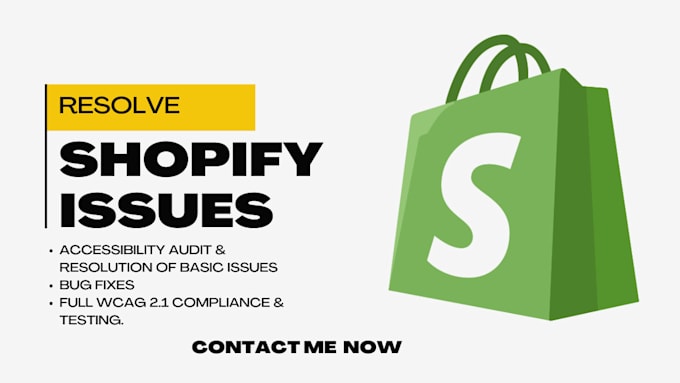 Gig Preview - Resolve shopify accessibility issues for shopify dropshipping ecommerce store