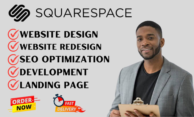 Gig Preview - Build squarespace website design  website redesign squarespace ecommerce and seo