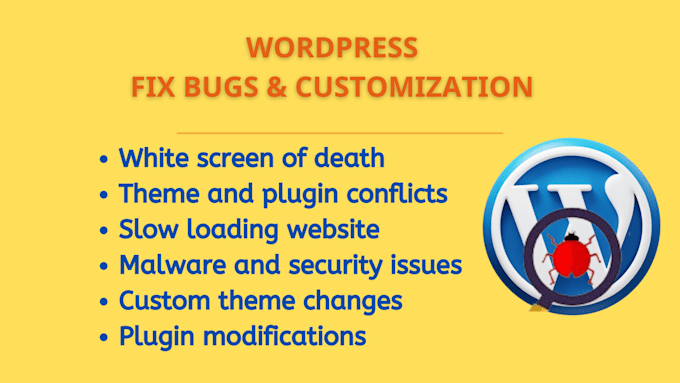 Gig Preview - Pro wordpress bug fixing customization with fast delivery