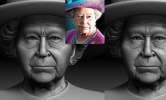 Gig Preview - Sculpt hyper realistic 3d head or face 3d bust 3d  helmet based on your photo