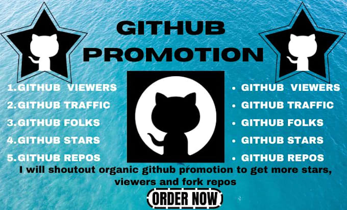 Gig Preview - Shoutout organic github promotion to get more stars, viewers and fork repos